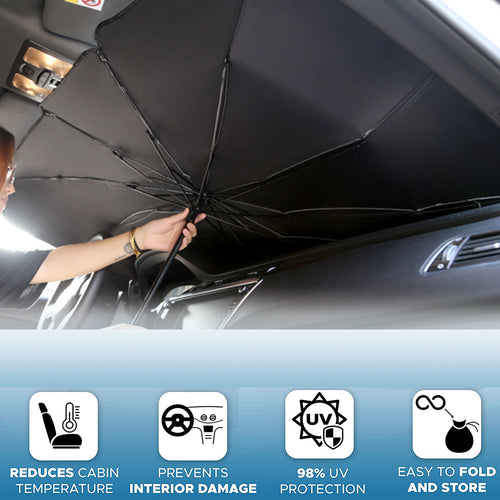 Foldable Car Windshield Sun Shade – Blocks UV & Heat, Keeps Your Car Cool
